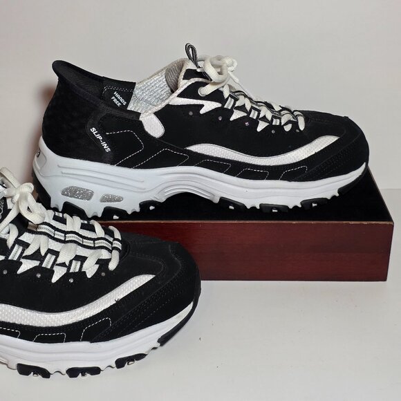 Skechers D'Lites 150030W Slip Ins Air Cooled Memory Foam Shoes Womens 8.5 WIDE - Picture 2 of 16